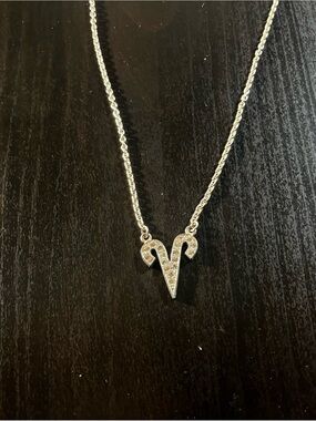 Sterling Silver Zodiac Aries Pendant Necklace in Silver